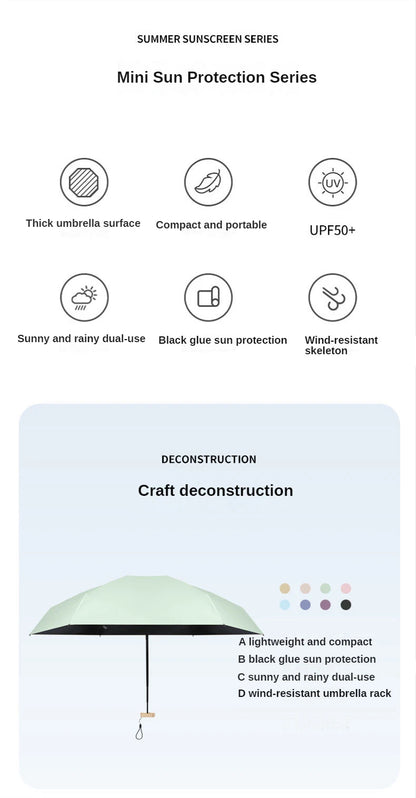 Mini Pocket Sun/Rain Travel Umbrella