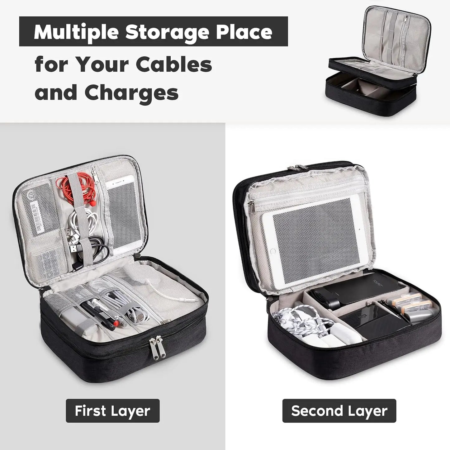 Waterproof Travel Cable Organizer Bag