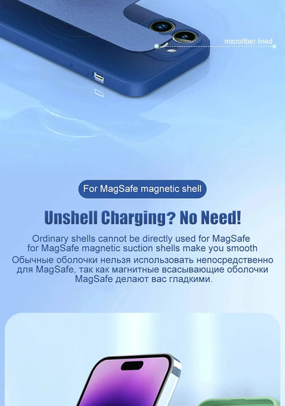 Original Wireless Charging For Magsafe Liquid Silicone Bumper Case For iPhone