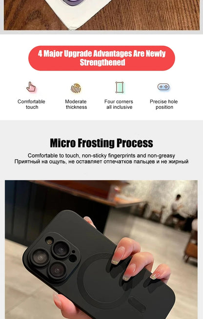 Original Matte Silicone Magnetic Case For iPhone 1