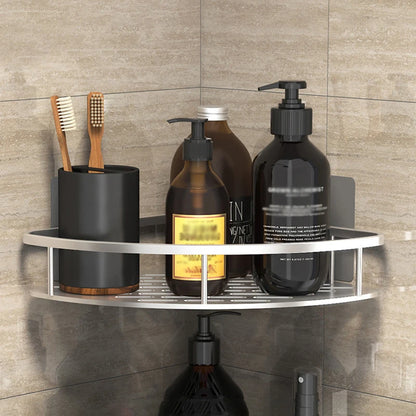 Bathroom Storage - No Drill - Wall Mount - Corner Shelf
