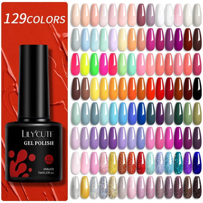 LILYCUTE 129 Colors Nail Gel Polish