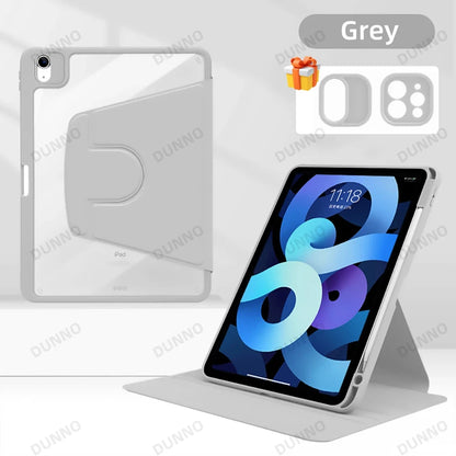 360° Rotation iPad Case for 2024 Air 11 13 M2 Pro 11 13 M4 Air 4 5 10.9  iPad 7/8/9/10th Generation Mini 6 Tablet Stand Cover