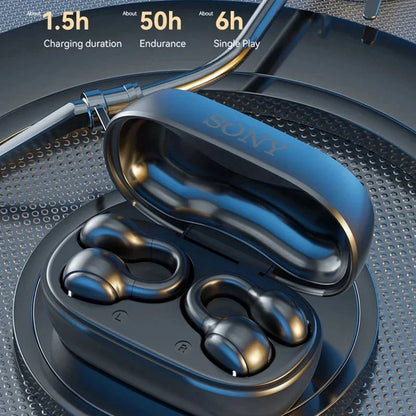 Sony Bone Conduction Wireless Earbuds - Bluetooth Headset with Noise Reduction Mic Sport Charging Earphones