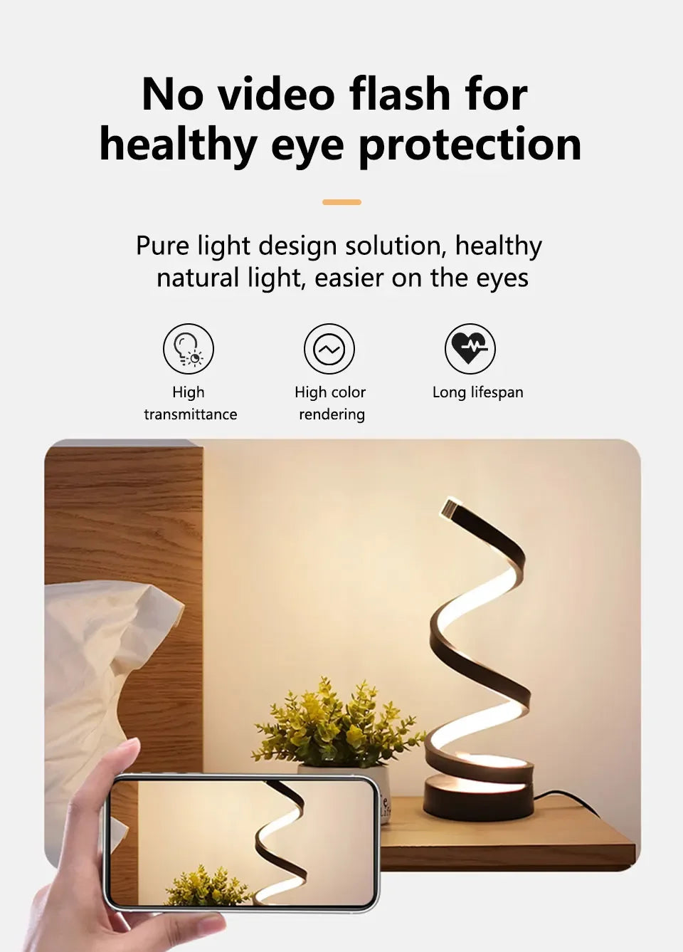 Modern LED Spiral Table Lamp
