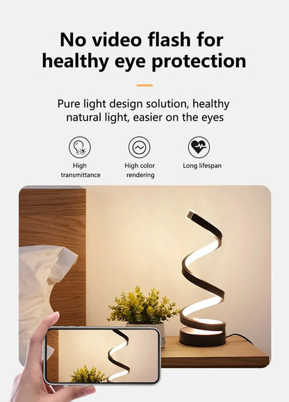 Modern LED Spiral Table Lamp