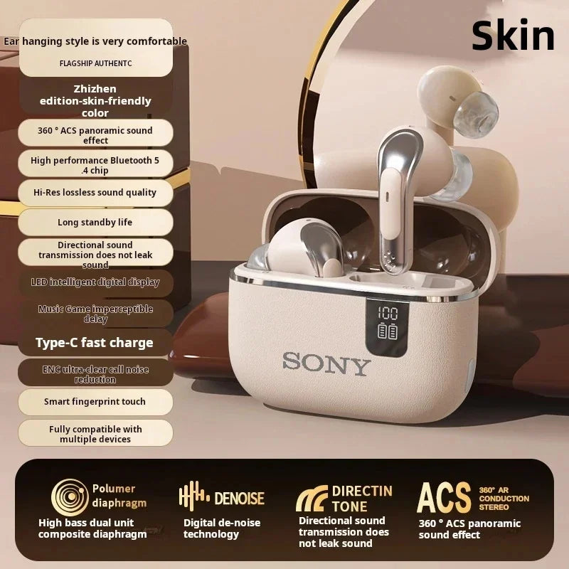 Original Sony NE Bluetooth Earphones TWS HIFI Mic Headset Wireless Earbuds Sports Headphones LED Display Gaming Accessories