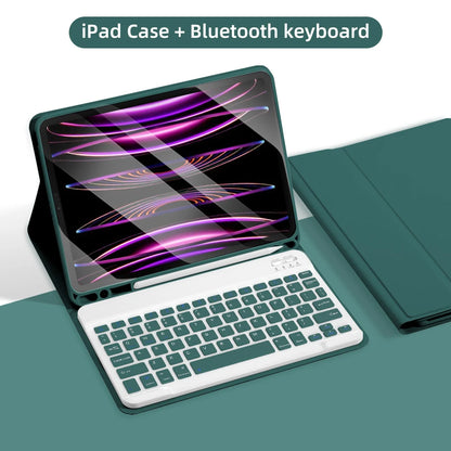 For iPad Keyboard Case For iPad 2024 iPad Air 11-in 13-in M2 Pro 11-in 13-in M4 Pro 11 12.9 10.2 9/8/7th 10.5 9.7 Air 3 2 Case