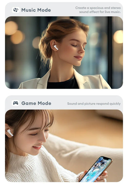 Lenovo LP5 PRO Wireless Bluetooth 5.4 Earphones TWS HiFi Sound Gaming Earbuds LP5Pro Sport headset Long Standby Touch Control