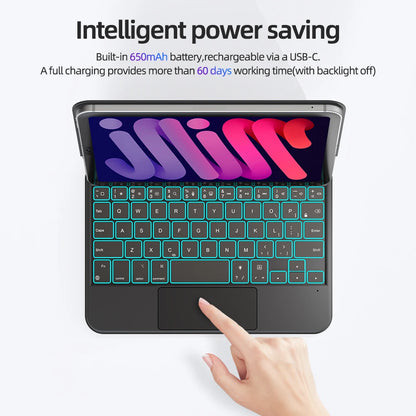 GOOJODOQ Magic Keyboard Case for iPad Mini 7 A17 Pro Mini 6 6th/7th Gen 8.3 inch Floating Cantilever Stand Multi-Touch Trackpad