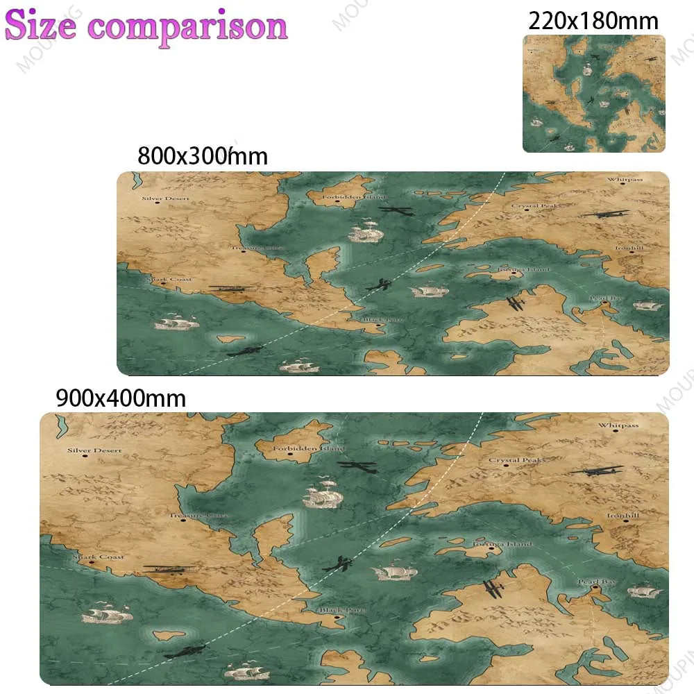 Vintage Map Deskmat,OLD MAP of The World Gaming Mouse Pad Laptop Office Home Mousepad Gamer Keyboard Carpet Computers Mouse Mats
