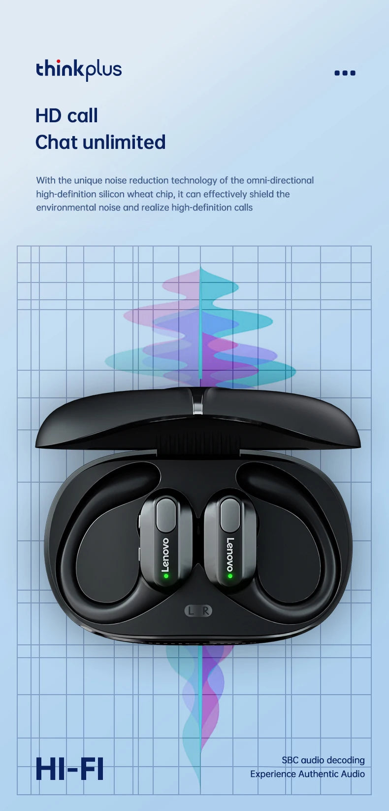 Original Lenovo XT80 Sports Wireless Earphones with Mics