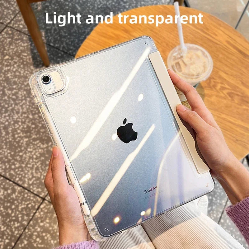 With Pencil Holder Case For IPad Pro 11 IPad 10th Generation IPad 10.2 8th 9th A16 Cover  Air6 5 4 10.9 Pro 12.9 13 2025 M3 M2