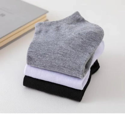 10 Pairs Women/Men Boat Socks Invisible Low Cut Silicone Non-slip Summer No-show Ankle Socks Solid Color Casual Breathable