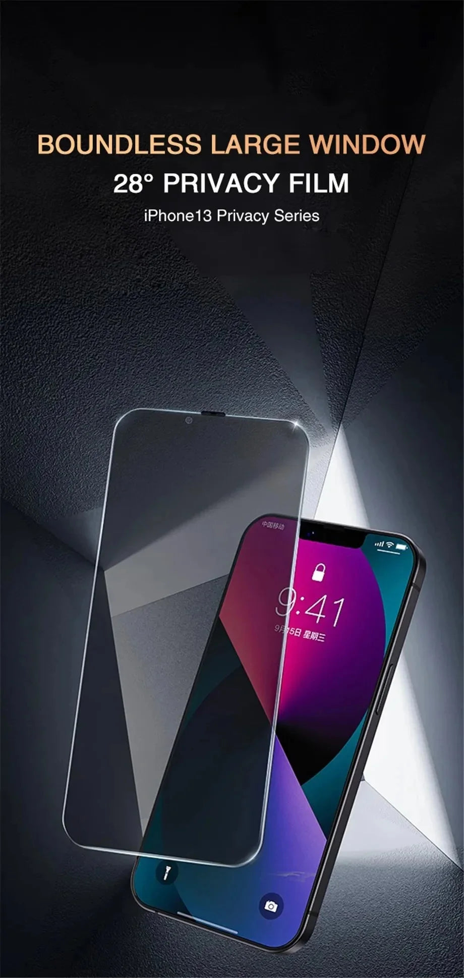 Anti-Spy Tempered Glass Screen Protector – Secure Your Privacy, Protect Your Screen