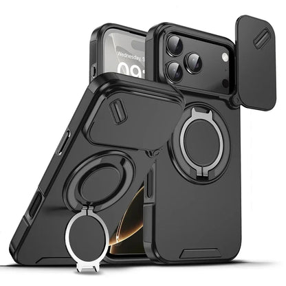 Armor Shockproof Magnetic Ring Stand Holder Phone Case For iphone 17 Pro Max Camera Protection Cover For iphone17 Air Case