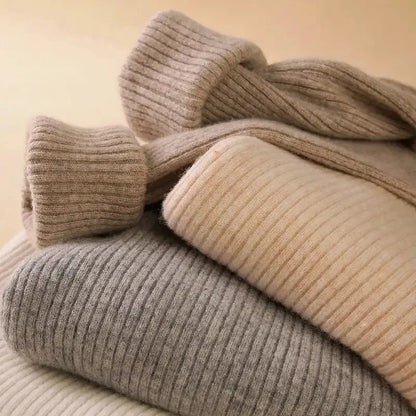 Women Fall Turtleneck Sweater Knitted Soft Pullovers Cashmere Jumpers Basic Soft Sweaters For Women 2025 Autumn Winter