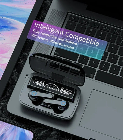 M19 headset TWS Earphone Intelligente Touch Control Wireless Bluetooth-compatible Headphones Waterproof LED Display With Mic