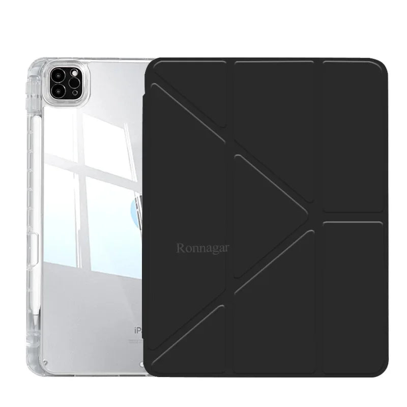 Y-Fold Case For 2025 A16 11th iPad Air 11 M3 M2 2024 iPad 10th Gen 10.2 7 8th 9th Pro11 M4 Air4 5 10.9 Air13 M2 M3 Pencil Holder