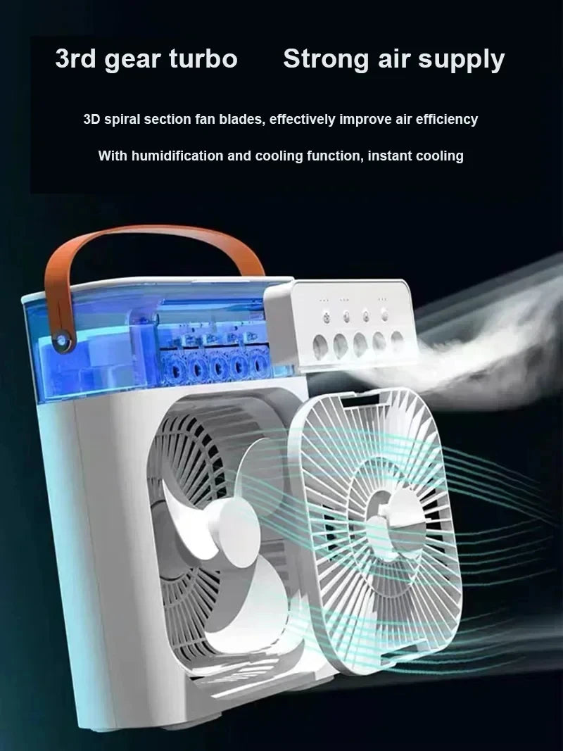 3 In 1 Portable Humidifier Fan Mini Air Conditioner