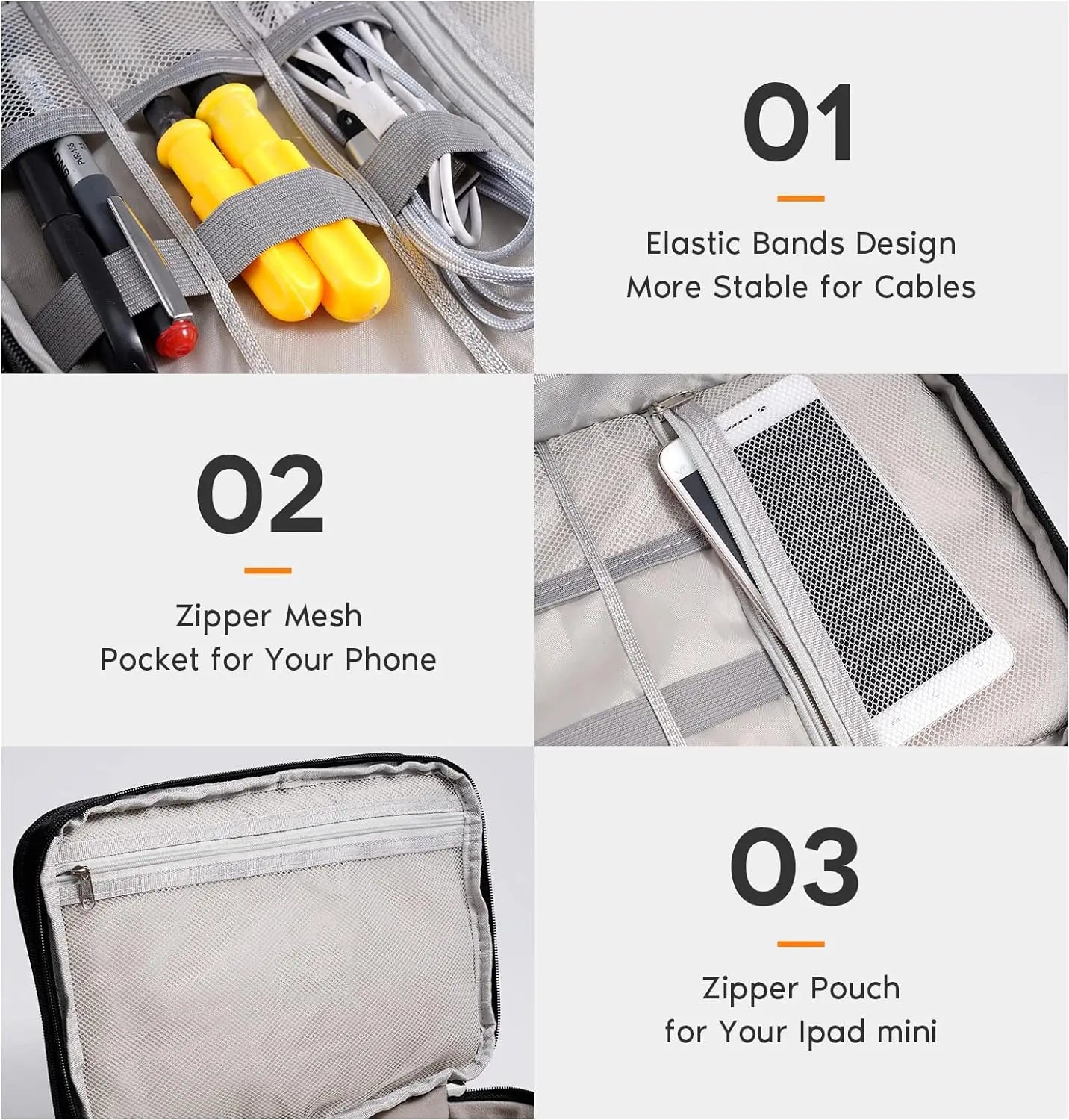 Waterproof Travel Cable Organizer Bag