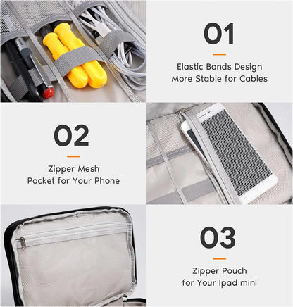 Waterproof Travel Cable Organizer Bag