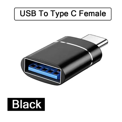 2PCS - USB 3.0 To Type C OTG Charger Adapter Connector and Type-C to USB Male