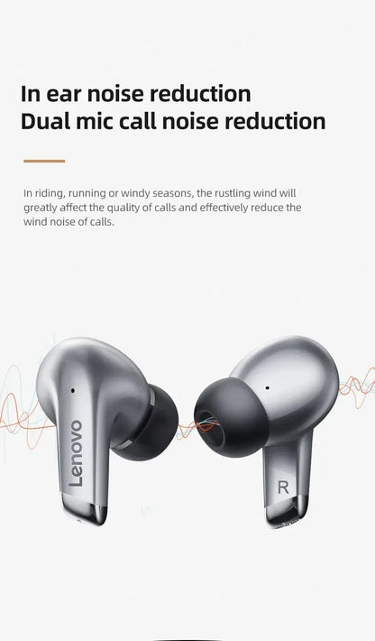 Lenovo LP5 Wireless Bluetooth Earphones HiFi Music Earbuds With Mic Headphones Sports Waterproof Headset Original New Version