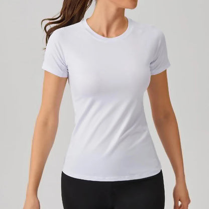 Women's Compression Shirt Short Sleeve Athletic Yoga Running T-Shirt Summer Gym Workout Quick Dry Stretchy Tees Tops Baselayer