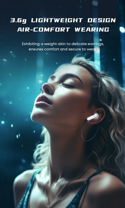 TWS Wireless Earpods Bluetooth 5.3 Wireless Earphones Dual Mode for Game Music ENC Talking Noise Canceling Compatible with IOS