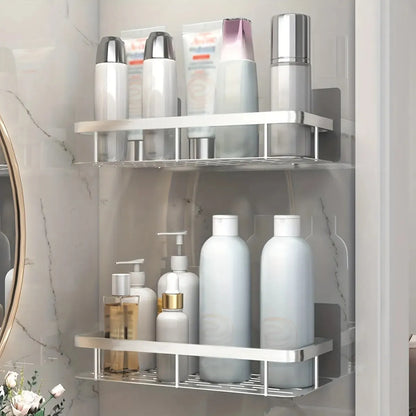 Bathroom Storage - No Drill - Wall Mount - Corner Shelf