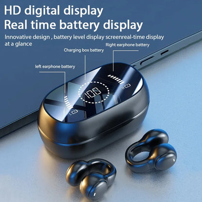 New Model 2025 M47+ Wireless Earbuds Bluetooth Headset Charging Earphones Bone Conduction Headphones Sport With Mic free