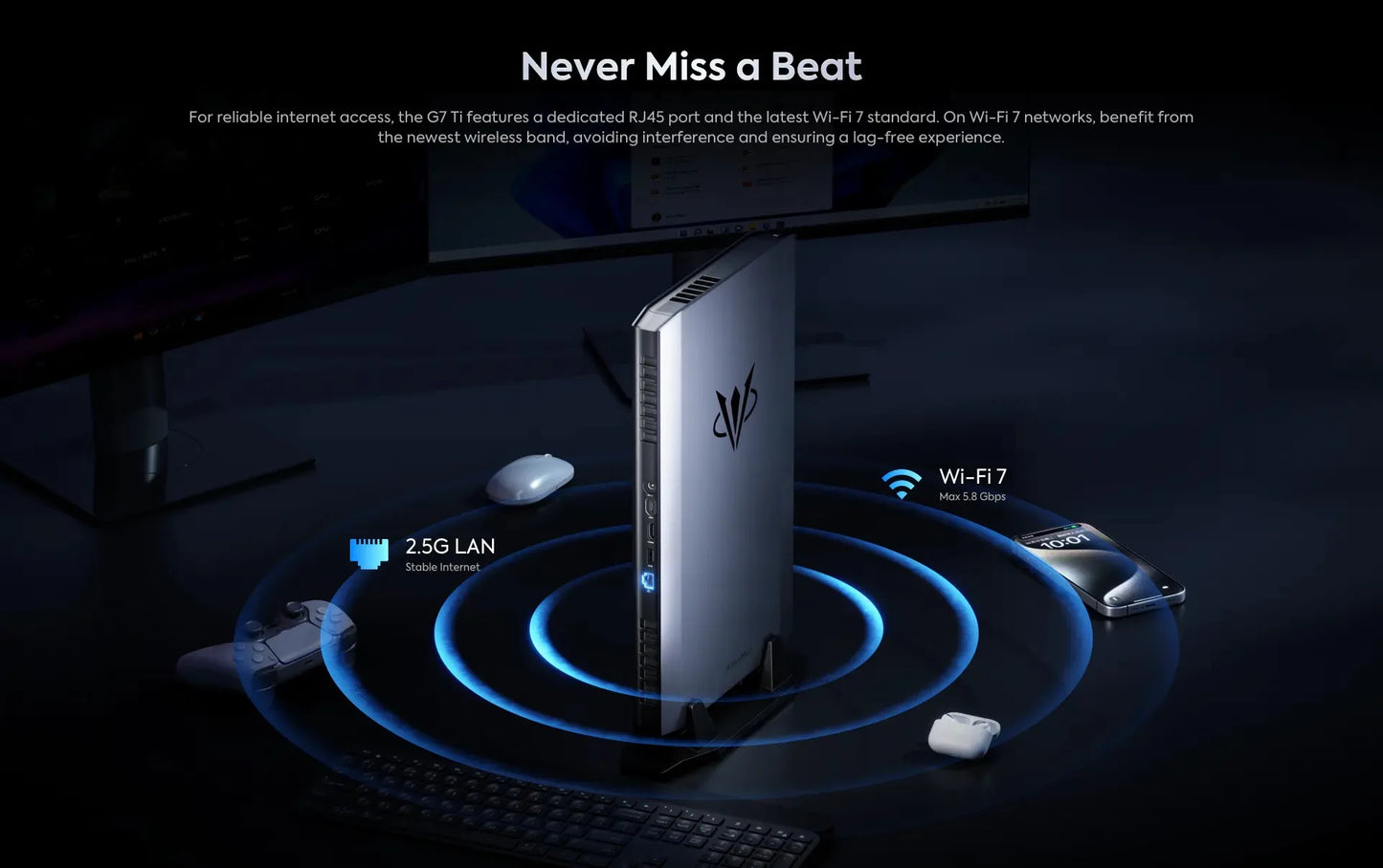 New AtomMan Gaming Mini PC G7 Ti Intel Core i9-14900HX +RTX 4070 DDR5 Minisforum AI Graphics Gaming Mini PC