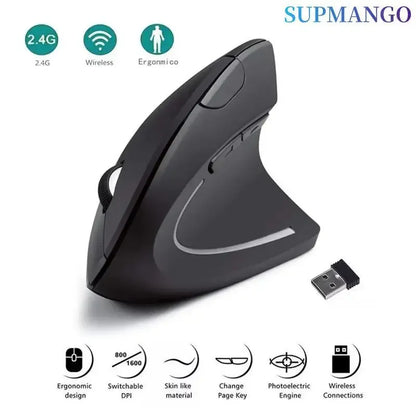 Ergonomic 2.4GHz Wireless Optical Vertical Mouse