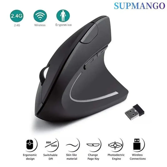 Ergonomic 2.4GHz Wireless Optical Vertical Mouse