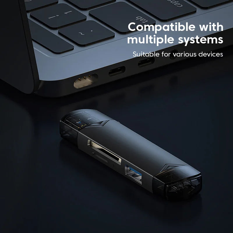 6 in 1 Otg Type C and USB 3.0 Card Reader