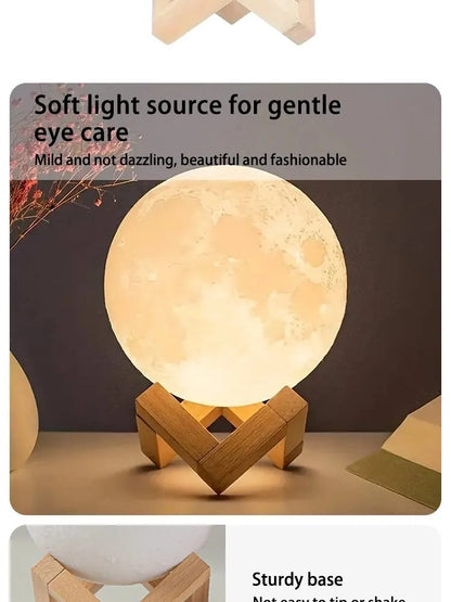1 LED Moon Light Galaxy Lamp - Bedroom Decoration (Warm Light)