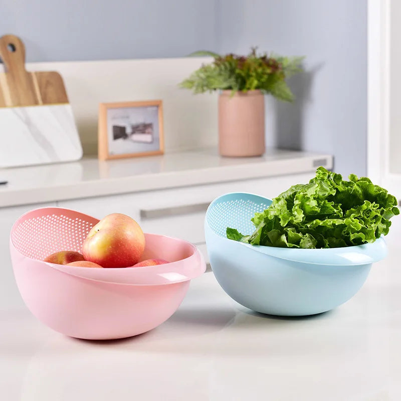 2-In-1  Rice Washing Bowl and Strainer