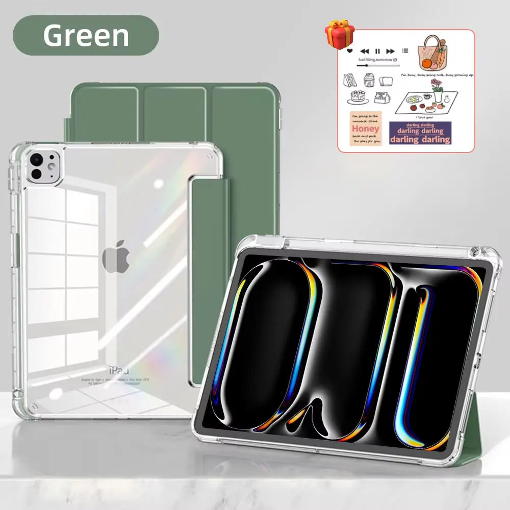 For 2024 iPad Air 6 Case iPad Air 5  6 11 iPad Pro 11 12.9 13 10 Gen 10.2 9th 8th 7th 9.7 6th 5th Mini 7 6 Case With Pen Holder