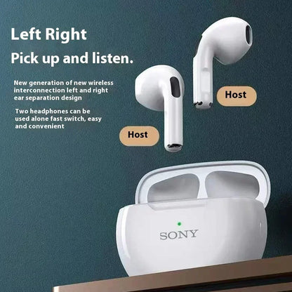 S ONY Pro6 TWS Bluetooth Earphone 9D Stereo Wireless Headphone In-Ear HiFi Earbud HandsFree Headset With Microphone For iOS