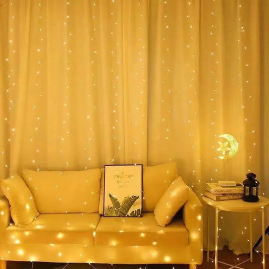 3x3m Curtain Garland Led Lights