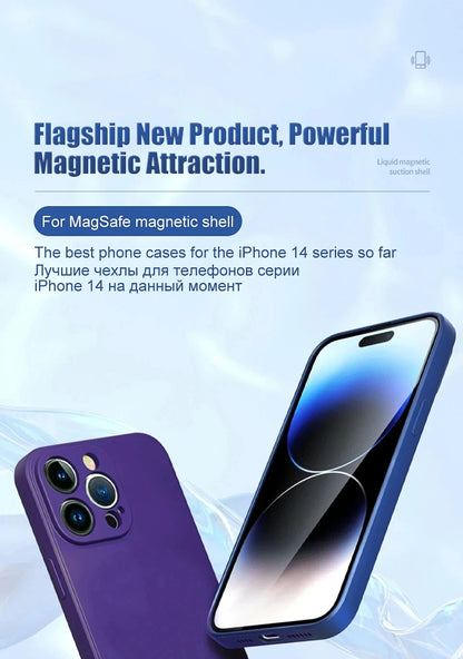 Original Wireless Charging For Magsafe Liquid Silicone Bumper Case For iPhone