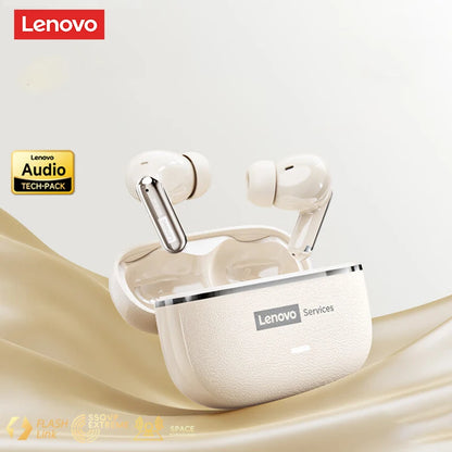Lenovo LE208 Wireless Bluetooth 6.0 Leather Headphones HiFi Lossless Sound Noise Reduction Earphone Low Latency Gaming Earbuds