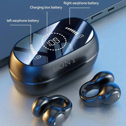 Sony Bone Conduction Wireless Earbuds - Bluetooth Headset with Noise Reduction Mic Sport Charging Earphones