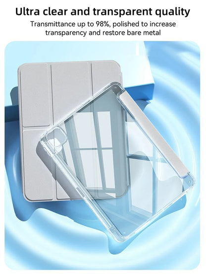 For iPad 10th Generation Case Y-fold Track Clear Cover for Air 4 5 6 10.9in 11in 13in For Air 2 9.7 Pro 11 12.9 13 Mini 6 7 Case