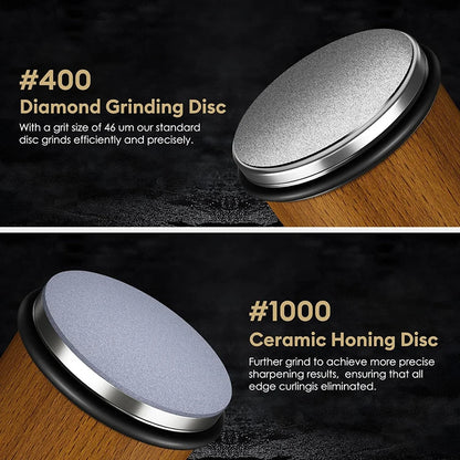 Rolling Knife Sharpener Magnetic Knife Holder Diamond Sharpening Stone Kit