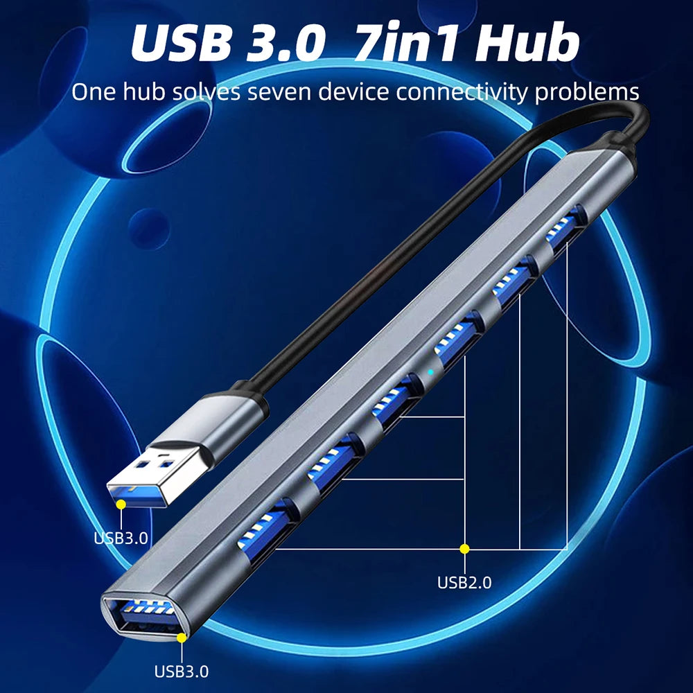 USB HUB - Multi Splitter USB A HUB 5Gbps For PC Computer