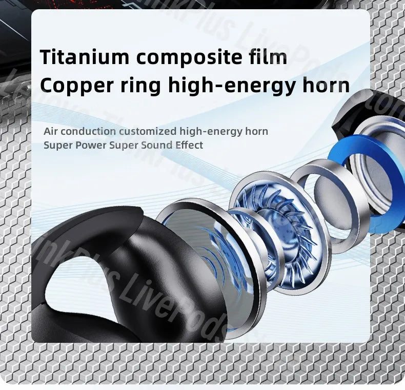 Lenovo XT83II Wireless Headphones Bluetooth 5.3 Earphones Earclip Design Touch Control HD Call with Mics Earbuds Sports Headset
