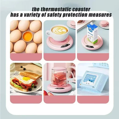 Thermostat Coaster USB Home Heating Coaster 3-speed Adjustment Heating 55 Degrees Constant Temperature