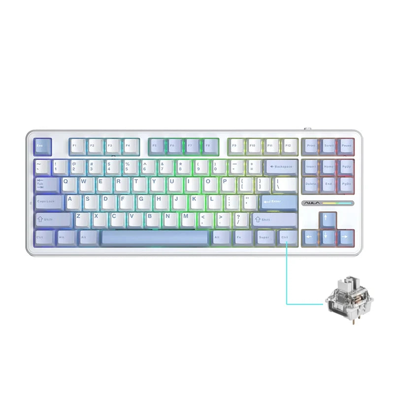 AULA F87 Pro - Wireless Mechanical Keyboard - Silent Keys